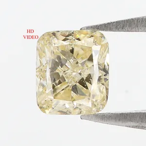 0.63 CT Natural Loose Cushion Shape Diamond Yellow Color Cushion Diamond 4.75 MM Natural Yellow Diamond Cushion Brilliant Cut Diamond QL3105