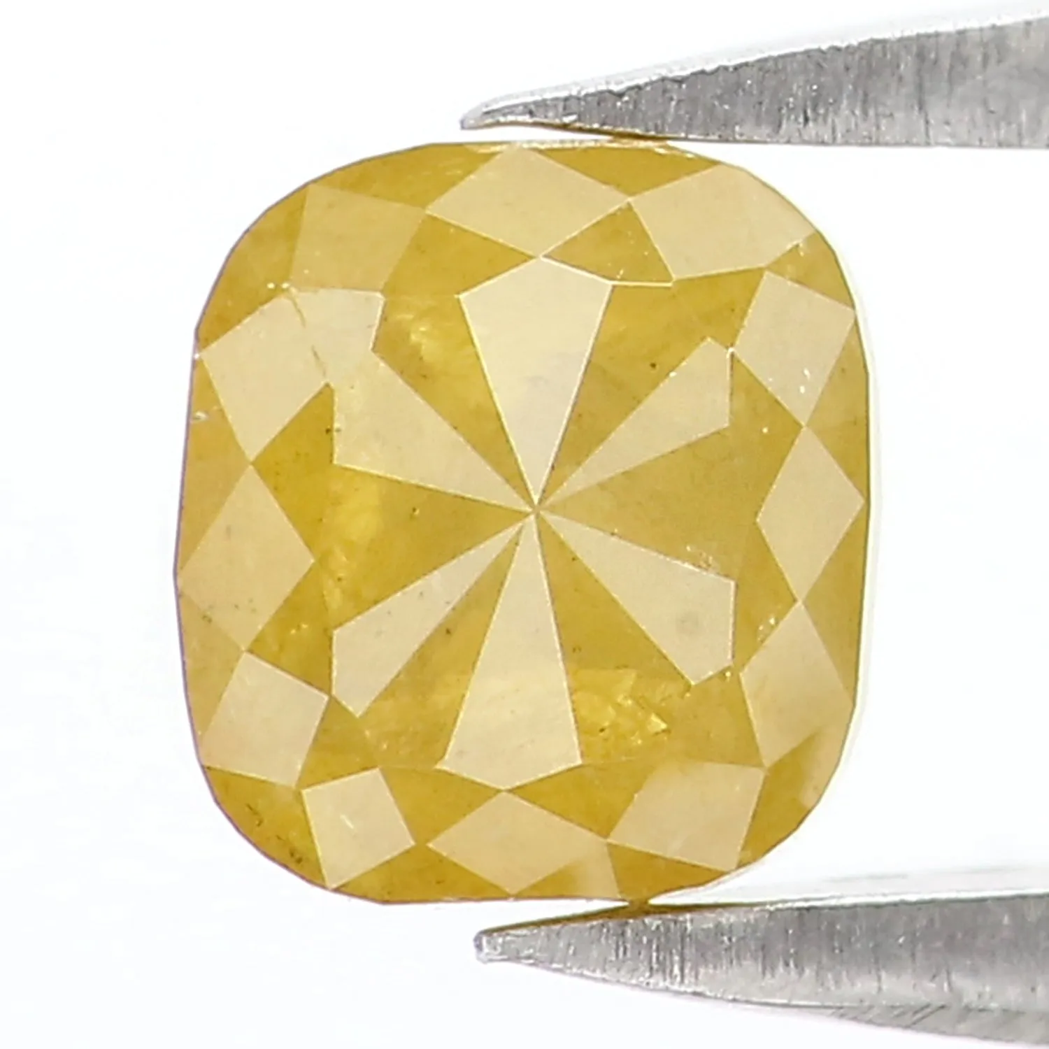 0.87 CT Natural Loose Cushion Shape Diamond Yellow Color Cushion Cut Diamond 5.20 MM Natural Loose Diamond Cushion Rose Cut Diamond LQ1614