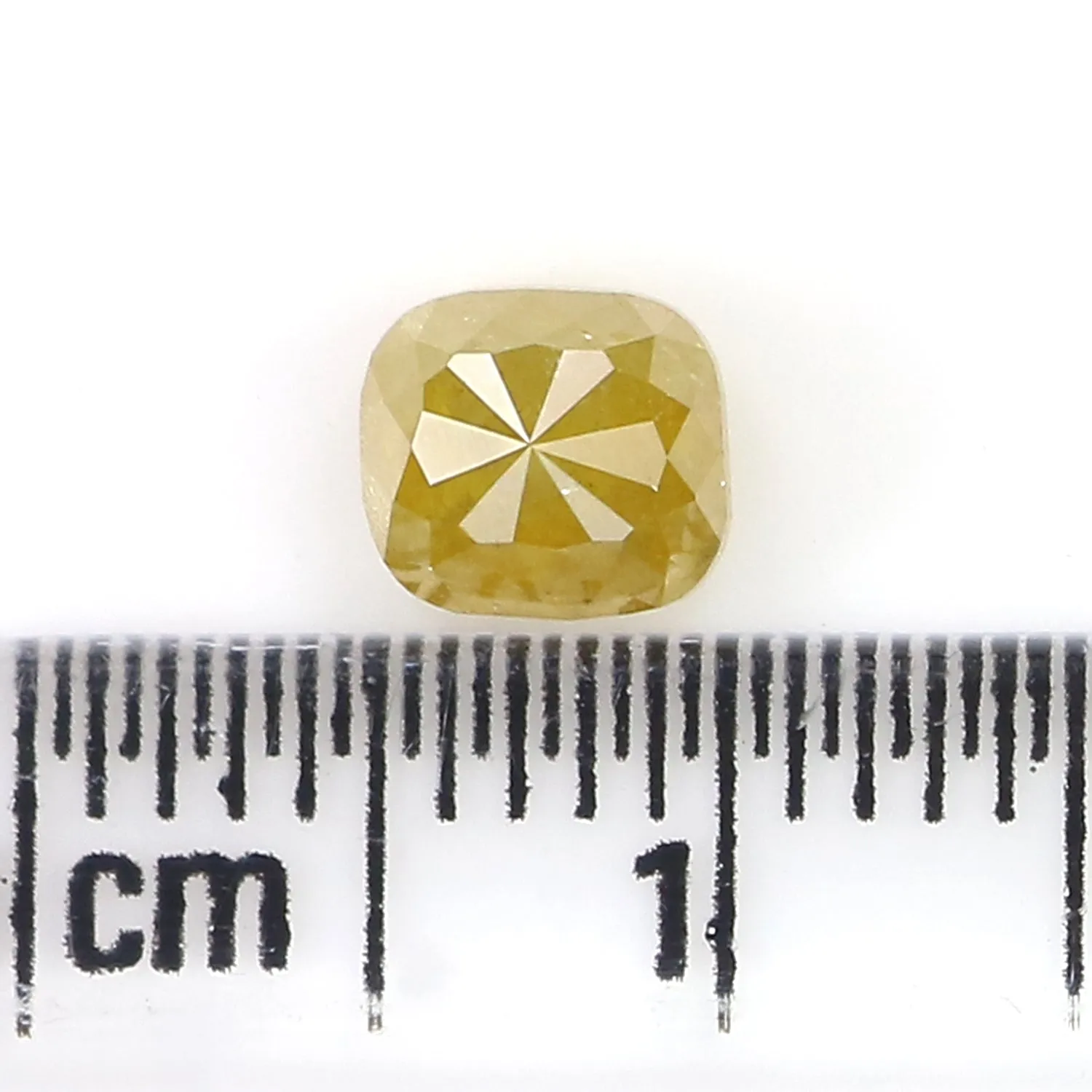 0.87 CT Natural Loose Cushion Shape Diamond Yellow Color Cushion Cut Diamond 5.20 MM Natural Loose Diamond Cushion Rose Cut Diamond LQ1614