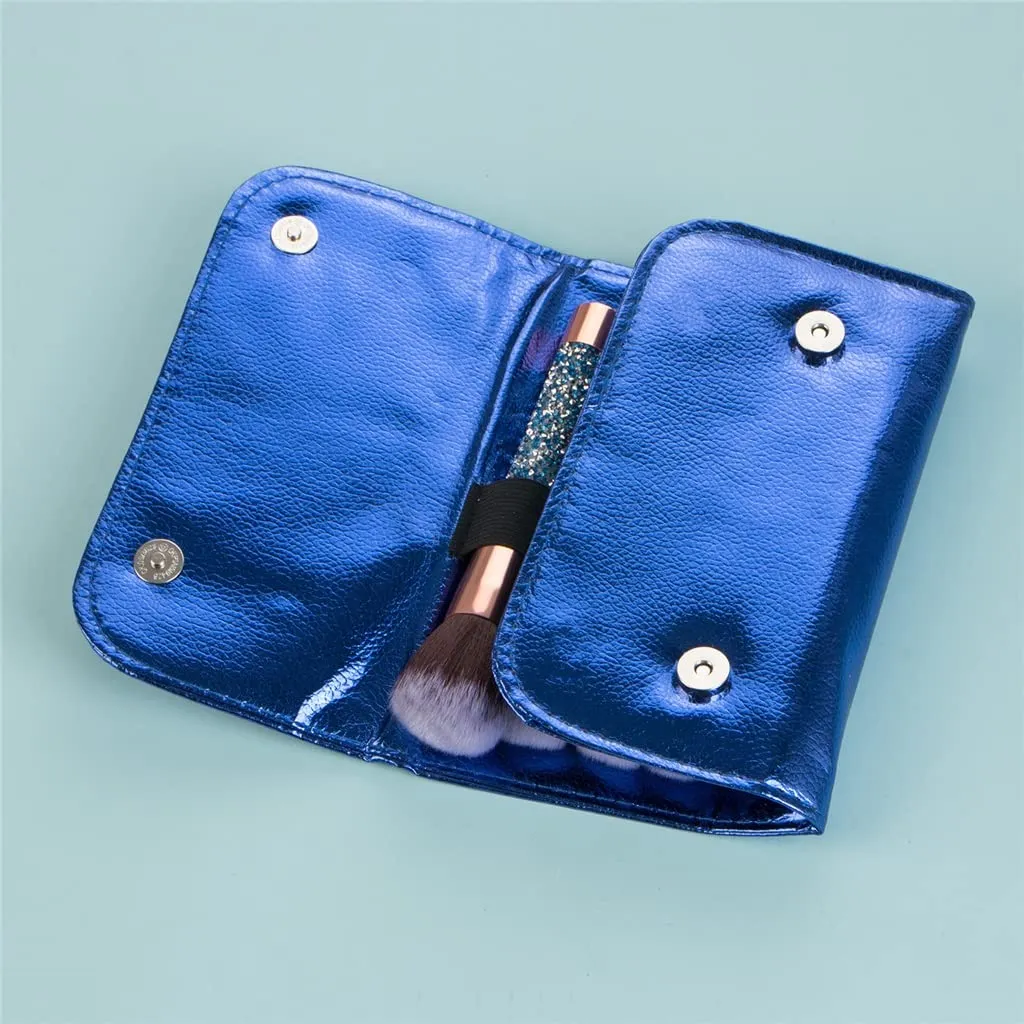 10 Makeup Brushes with Handle Loose Powder Eyeshadow Brush Beauty Tools(Blue)