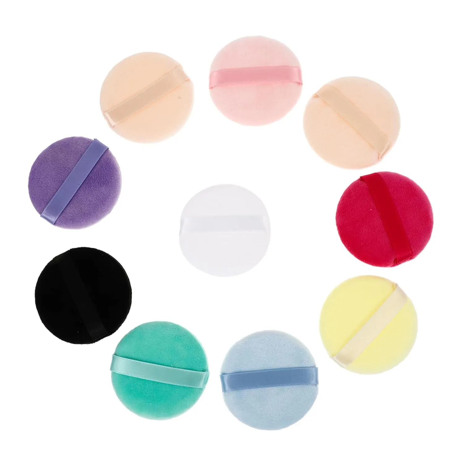 10Pcs Girl Makeup Comfortable Loose Powder Pads for Natural Finish Lightweight Face Makeup Tool for Go Application