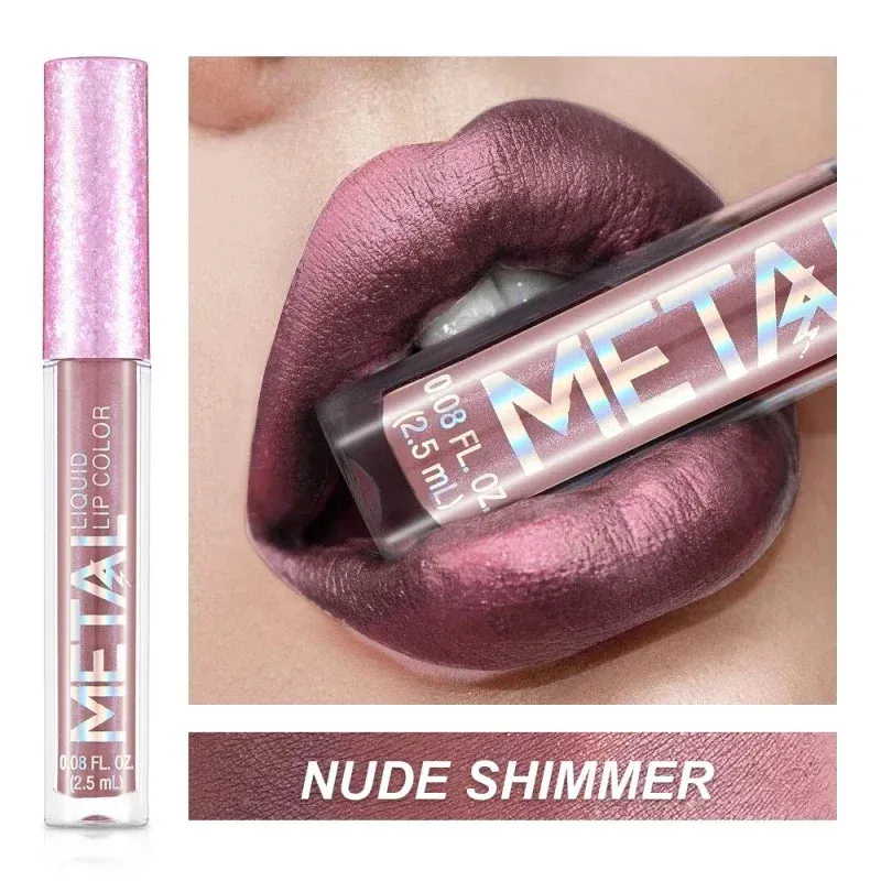 12 Color Matte Metal Liquid Lipstick - Waterproof, Long-Lasting, Non-Fading Matte Lips Stain, LipsGloss.