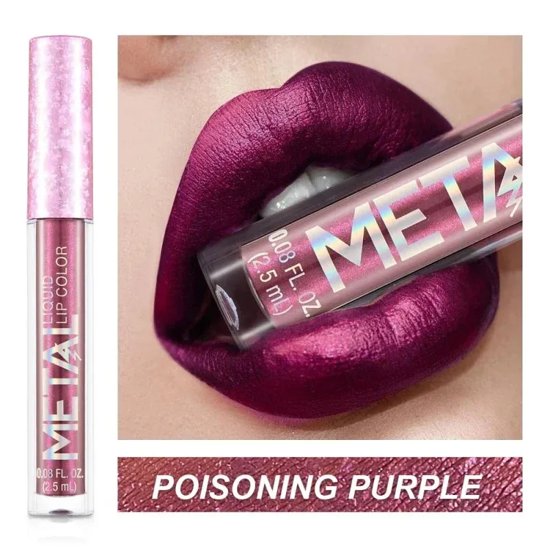 12 Color Matte Metal Liquid Lipstick - Waterproof, Long-Lasting, Non-Fading Matte Lips Stain, LipsGloss.