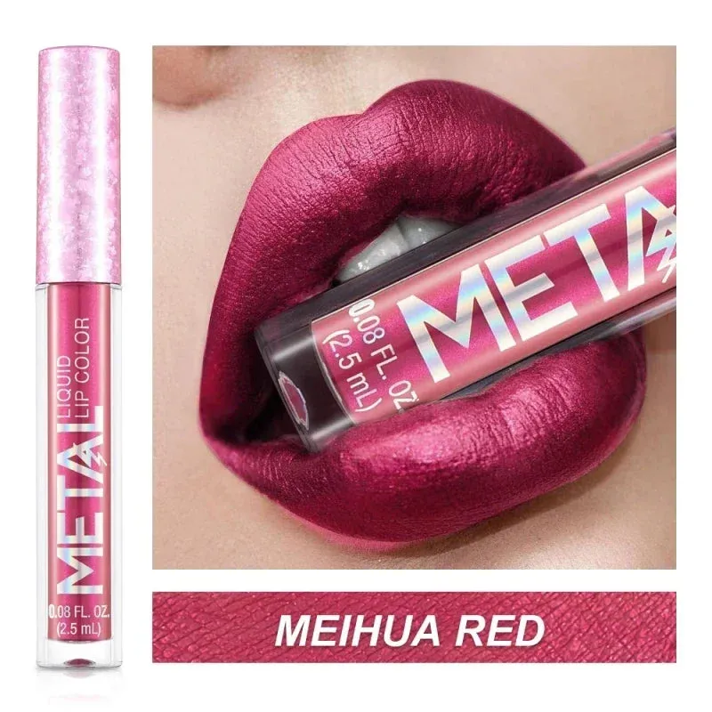 12 Color Matte Metal Liquid Lipstick - Waterproof, Long-Lasting, Non-Fading Matte Lips Stain, LipsGloss.