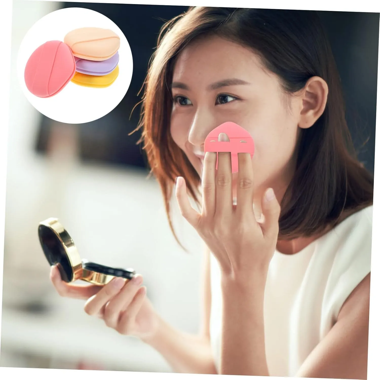 12pcs Makeup Sponge Round Foam Foundation Applicators for Cream Powder and Blush Soft Skin-friendly Multi-purpose Beauty Tools for Home and Travel Use