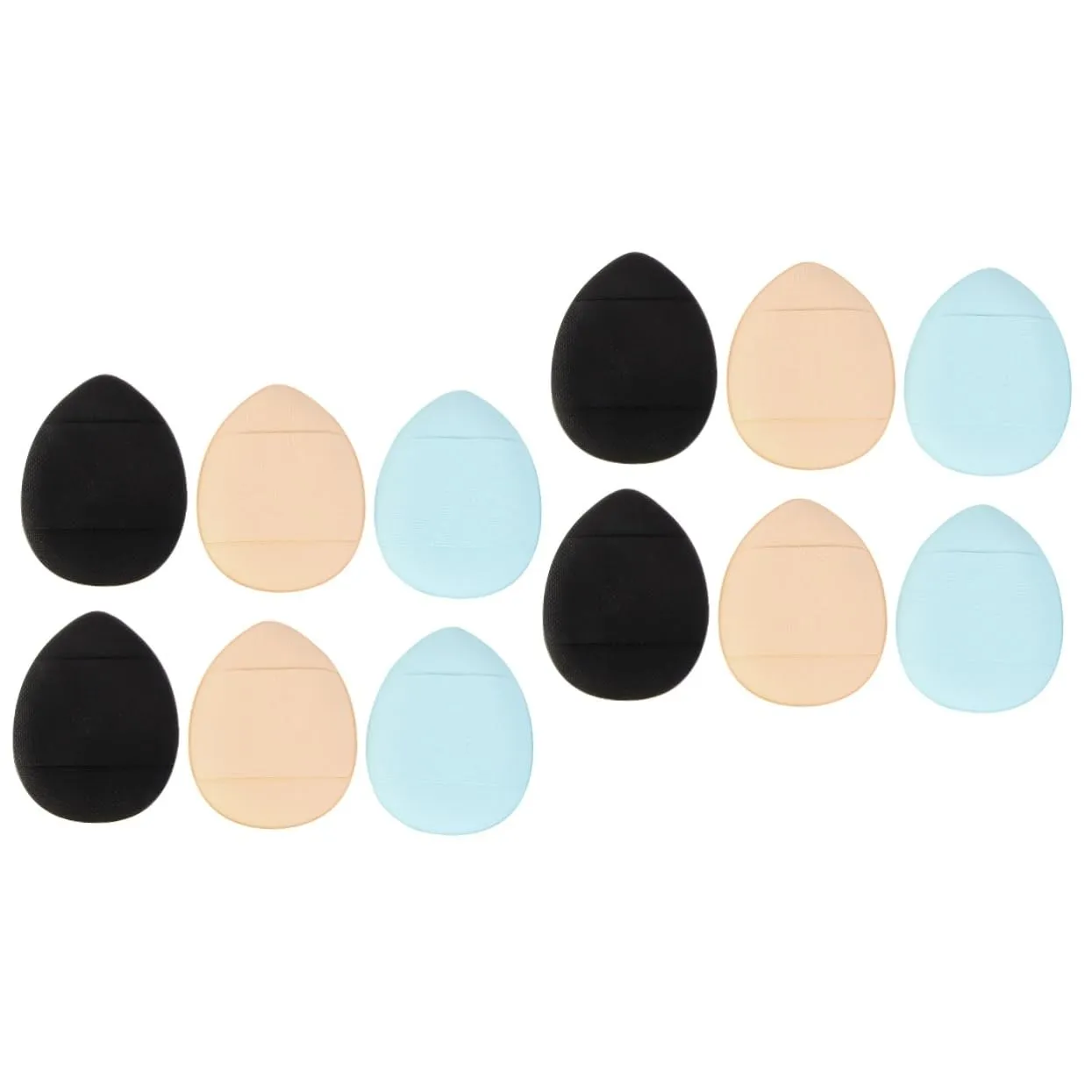 12pcs Mini Powder Puff Fluffy Dual-use Makeup Puff for Face Body Wet Dry Application Gentle Skin-friendly for Liquid Foundation Loose Powder