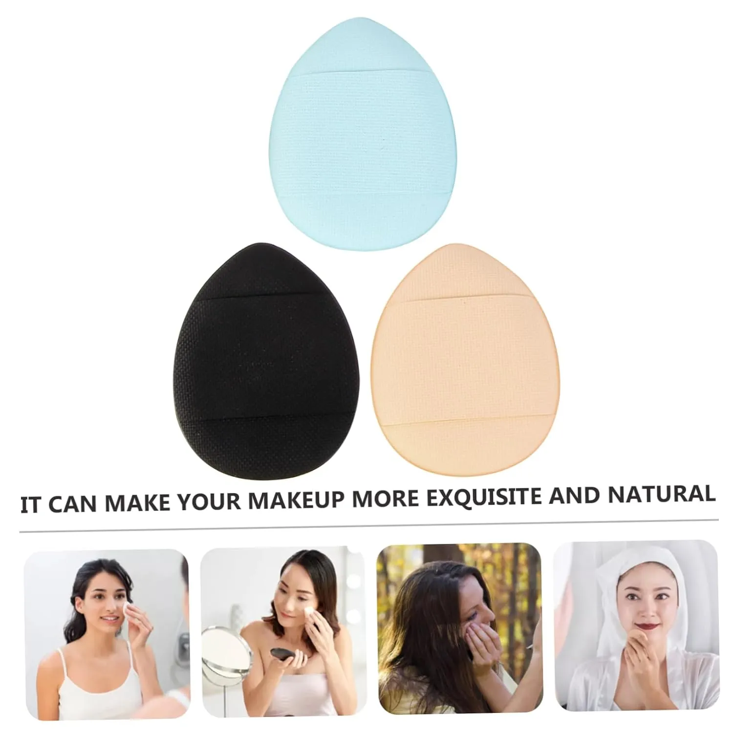 12pcs Mini Powder Puff Fluffy Dual-use Makeup Puff for Face Body Wet Dry Application Gentle Skin-friendly for Liquid Foundation Loose Powder