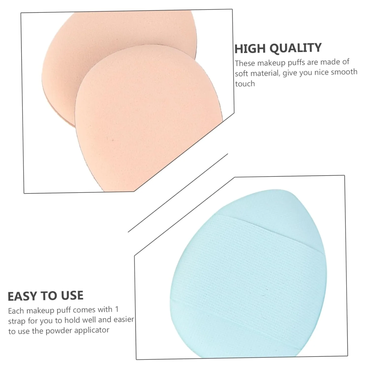 12pcs Mini Powder Puff Fluffy Dual-use Makeup Puff for Face Body Wet Dry Application Gentle Skin-friendly for Liquid Foundation Loose Powder