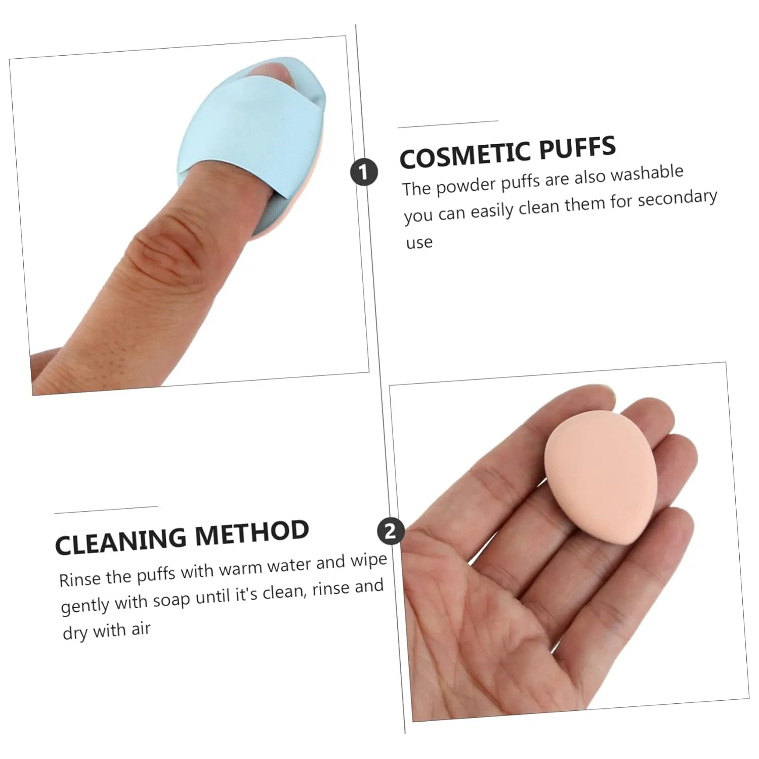 12pcs Mini Powder Puff Fluffy Dual-use Makeup Puff for Face Body Wet Dry Application Gentle Skin-friendly for Liquid Foundation Loose Powder