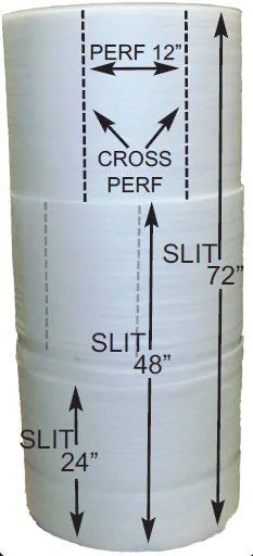 1/4" x 250' Foam Wrap Slit 24" NO Perf (Full Bundle)