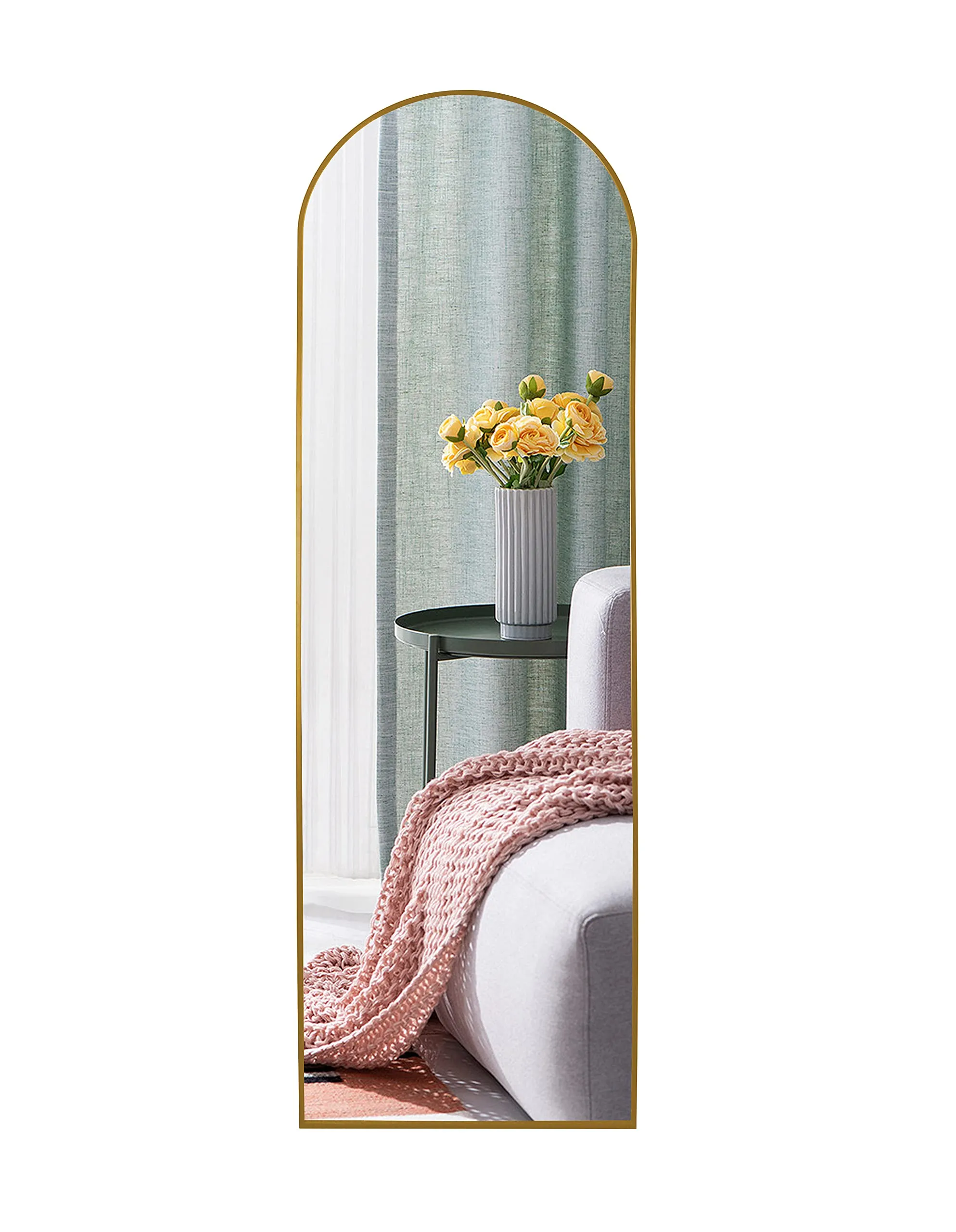 18" X 58" Arched Full Length Mirror - Standing, Hanging Or Leaning Against