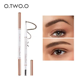 1pc Ultra Slim Triangle Eyebrow Pencil / Waterproof Smudge Eyebrows Pen Tattoo Cosmetics Dark Brown Grey Color