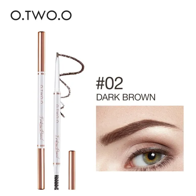1pc Ultra Slim Triangle Eyebrow Pencil / Waterproof Smudge Eyebrows Pen Tattoo Cosmetics Dark Brown Grey Color