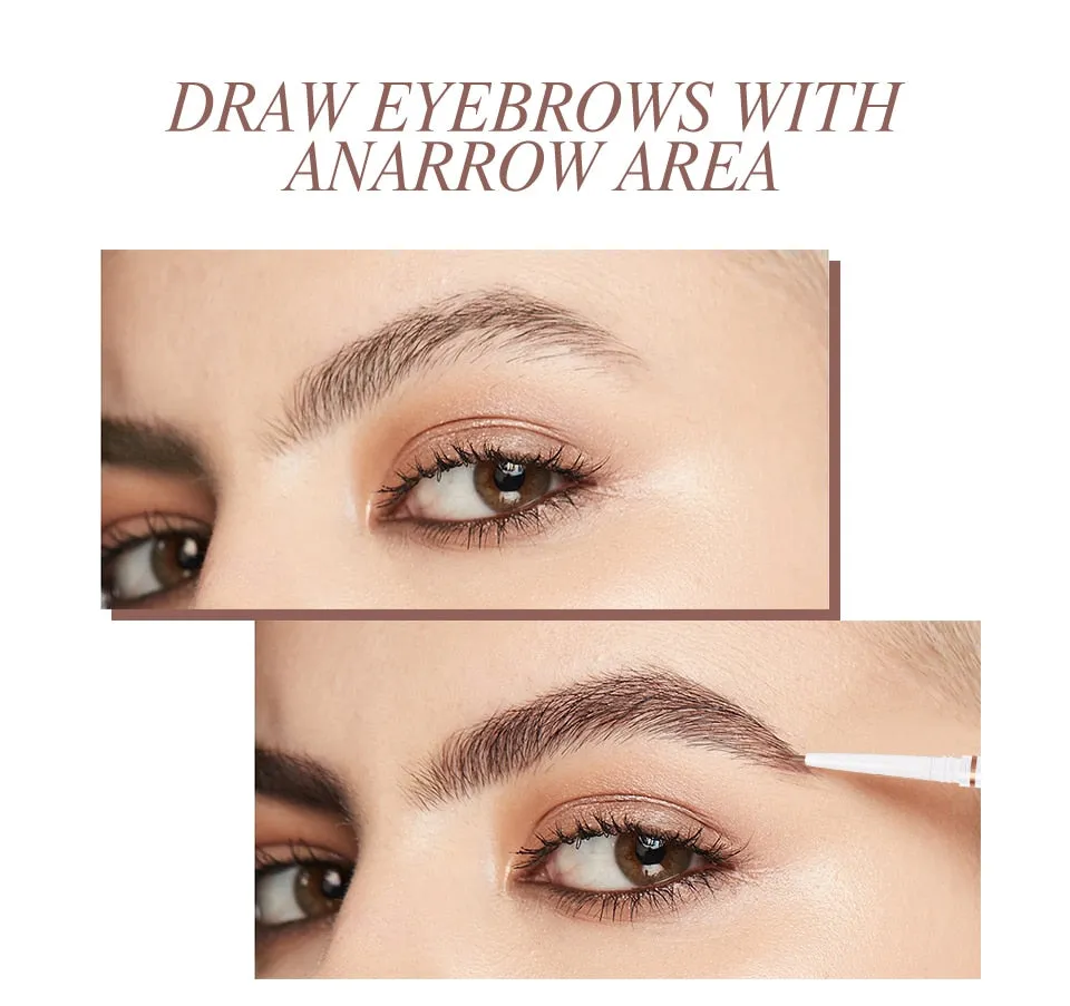 1pc Ultra Slim Triangle Eyebrow Pencil / Waterproof Smudge Eyebrows Pen Tattoo Cosmetics Dark Brown Grey Color