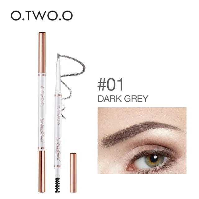 1pc Ultra Slim Triangle Eyebrow Pencil / Waterproof Smudge Eyebrows Pen Tattoo Cosmetics Dark Brown Grey Color
