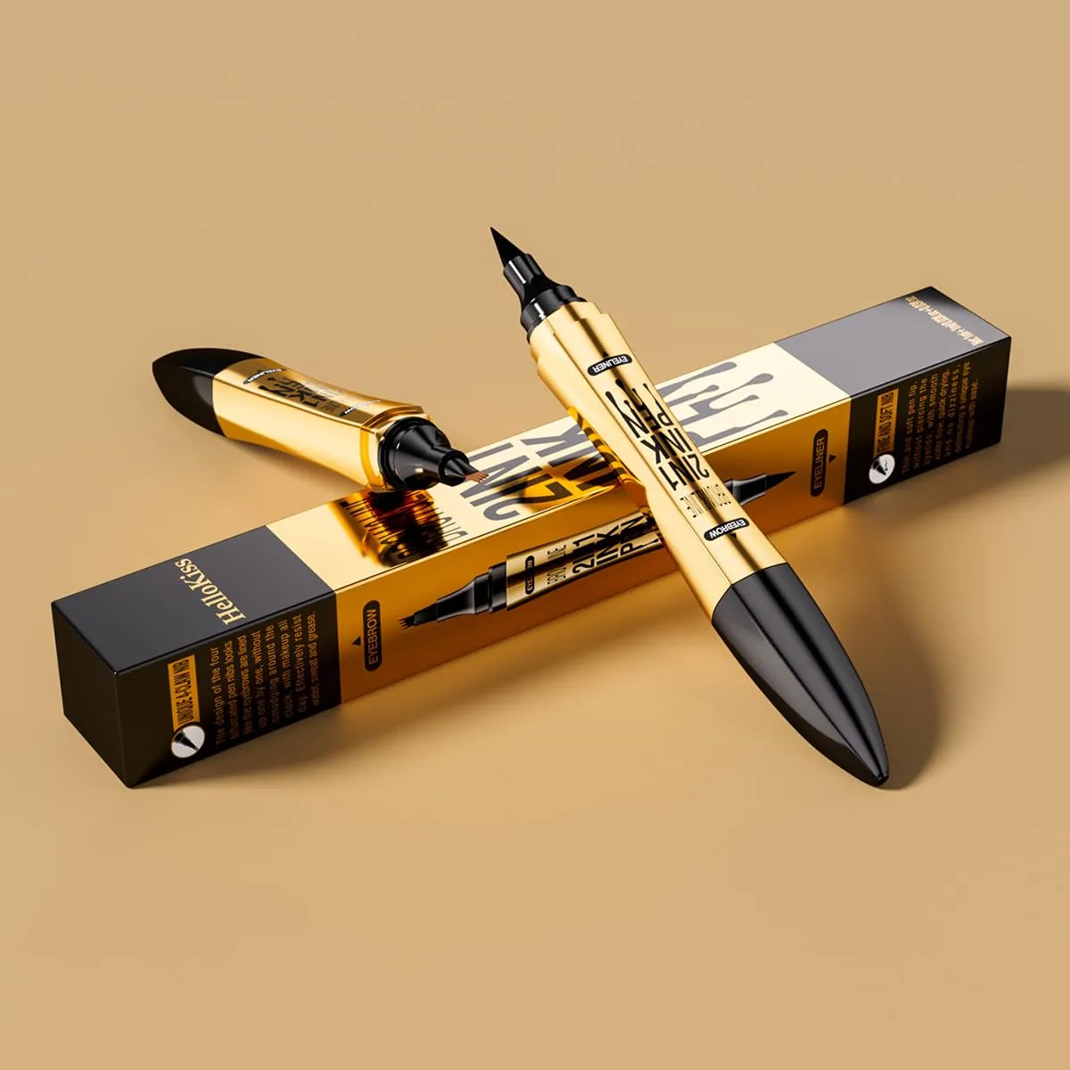 2 in 1 Eyebrow Microblading Pen, 2024 New 3D Microblading Eyebrow Pen Tattoo Pencil 4 Fork Tip, Waterproof Magic Microblading Eyebrow Pencil for Natural Makeup Last All Day - 9703#Light Brown