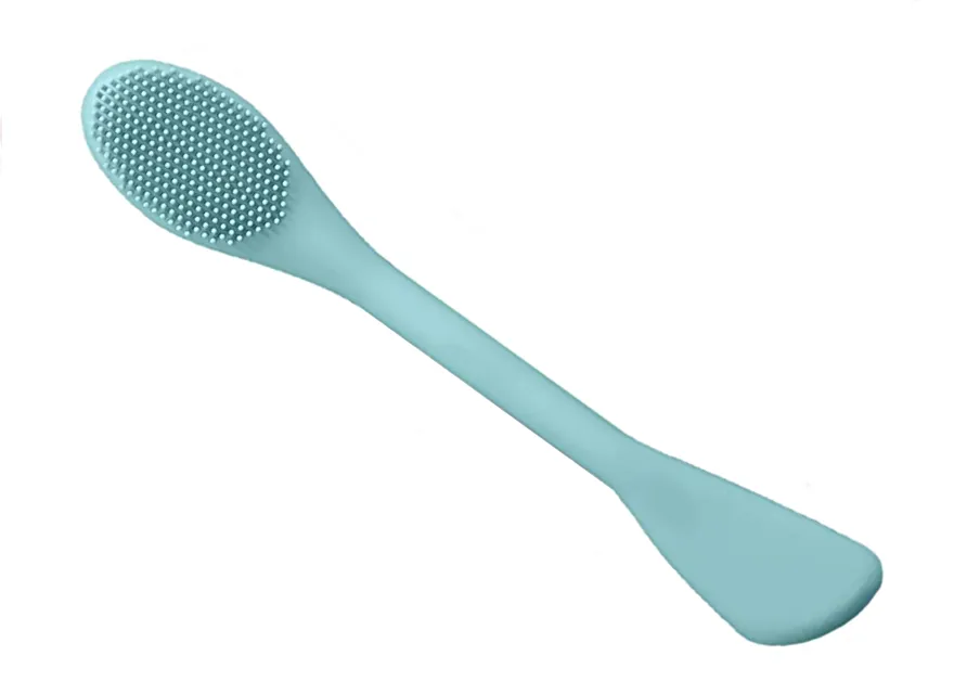 2 in 1 Silicone Facial Cleansing Brush, Face Mask Applicator Brush & Face Scrubber for Exfoliating, Massaging, Removing Blackheads and Makeup