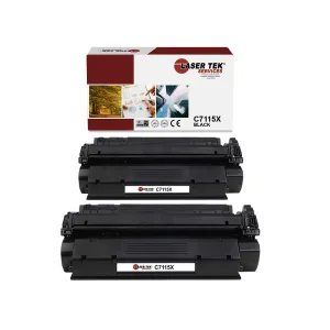 2 Pack HP 15X C7115X Black Compatible High Yield Toner Cartridge | Laser Tek Services
