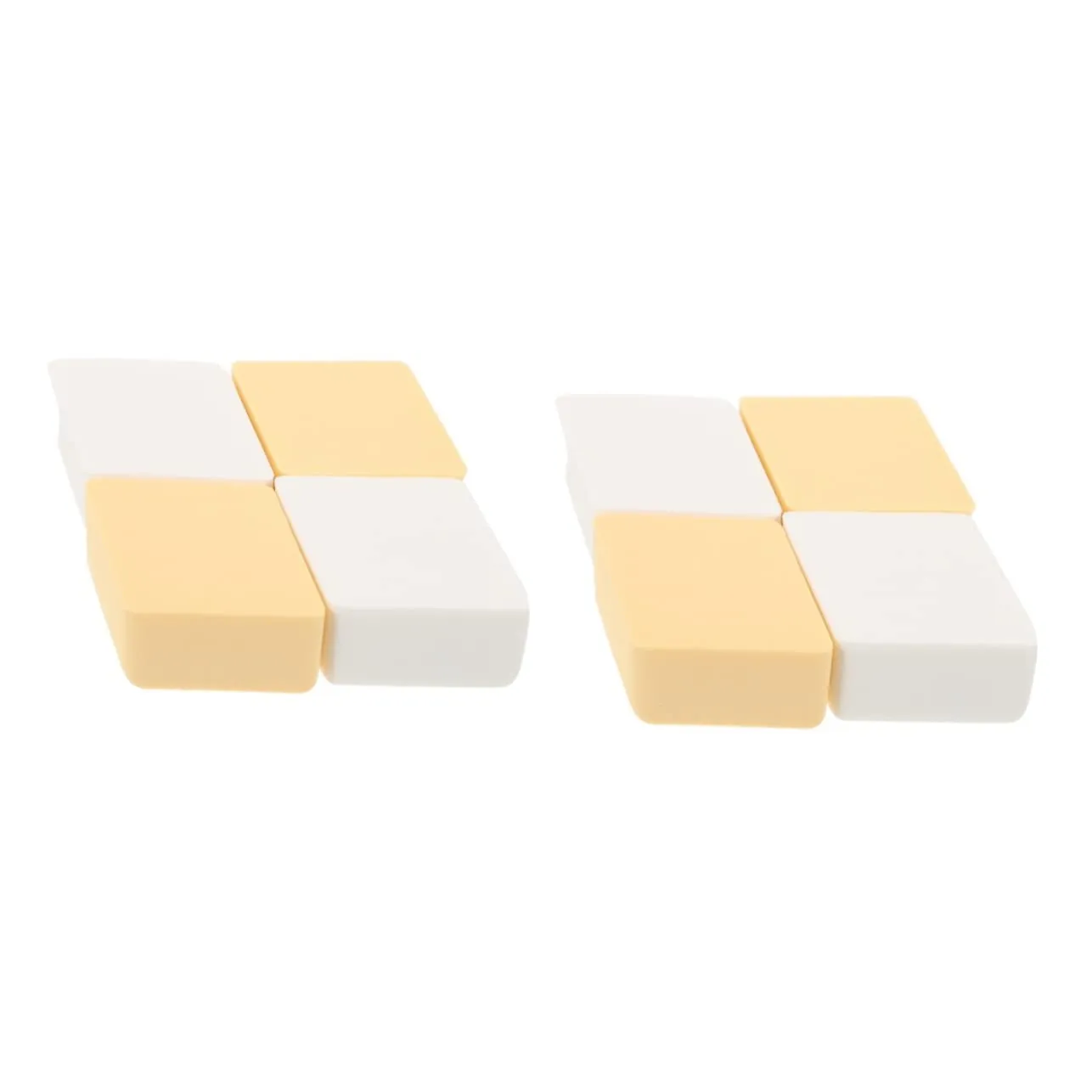 2sets Dual-use Puff for Makeup Loose Powder Sponges Foundation Sponges Skin Care 4pcs*2