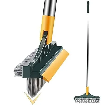 3-in-1 Bathroom Cleaning Brush With Floor Scrub