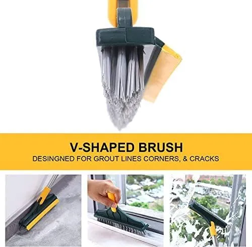3-in-1 Bathroom Cleaning Brush With Floor Scrub