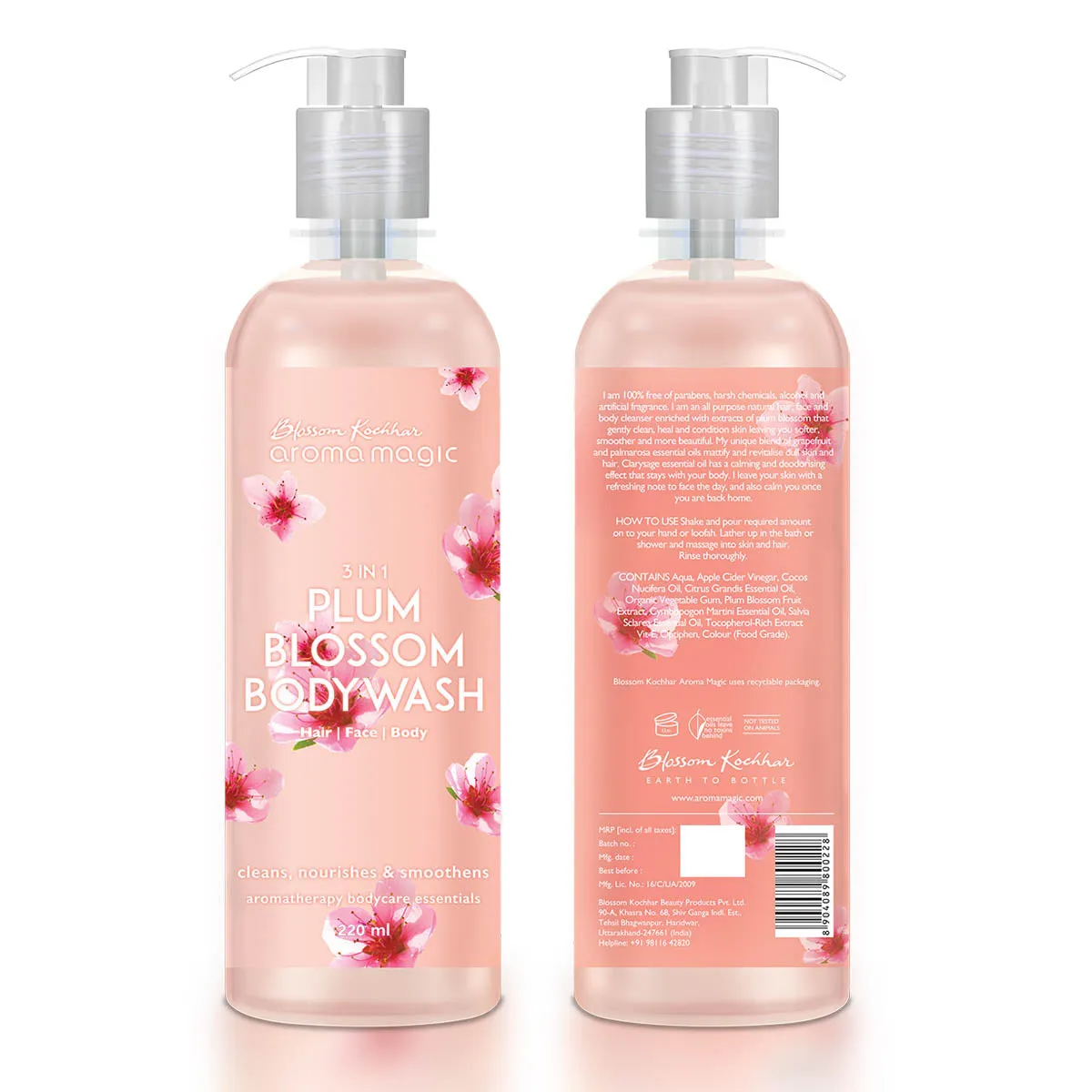 3 in 1 Plum Blossom Body Wash For Skin, Hair, and Body