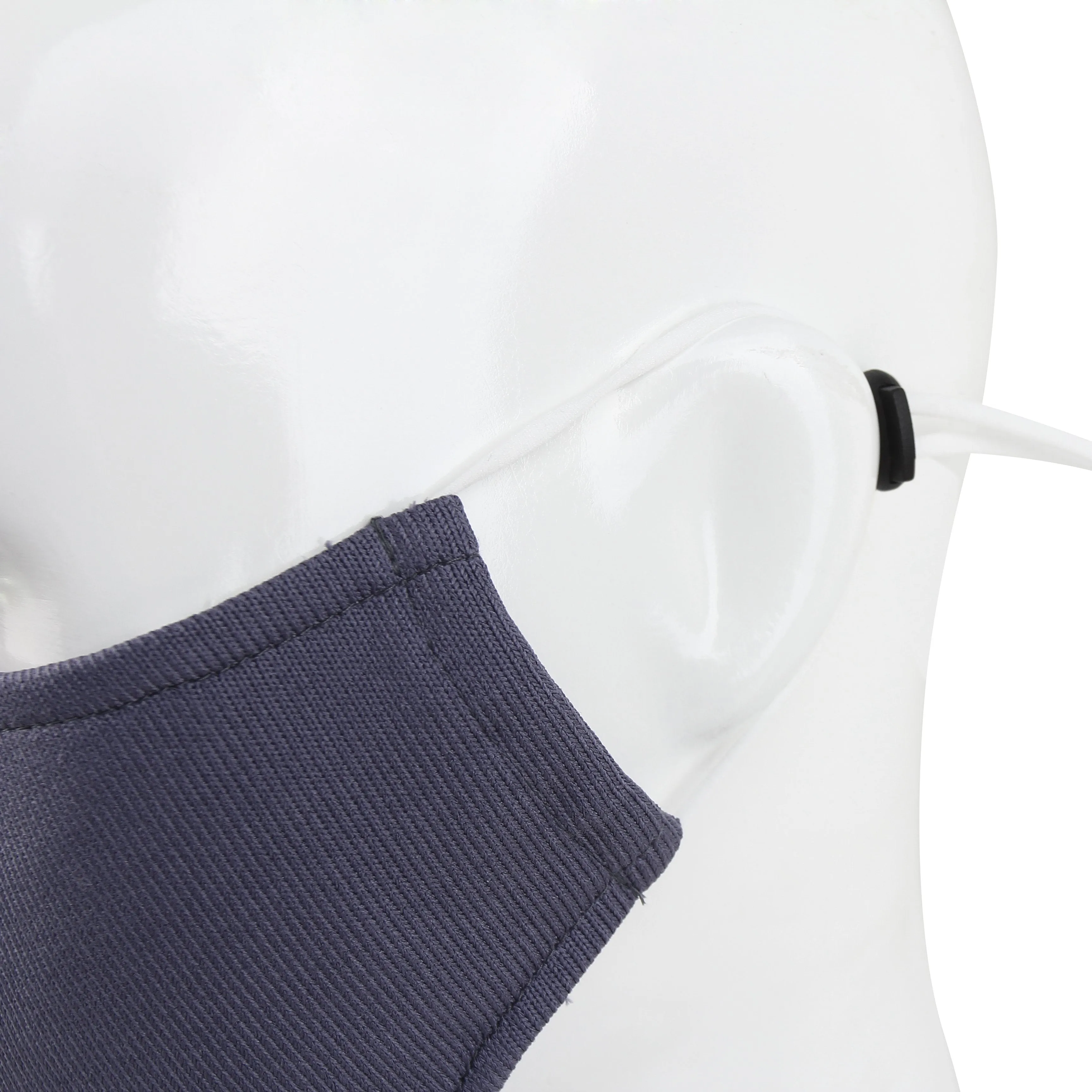 3 Ply Reusable Face Mask, Charcoal, Large, 1 Piece