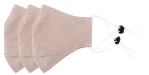 3 Ply Reusable Face Mask, Dusty Pink, Small, 3 Pack