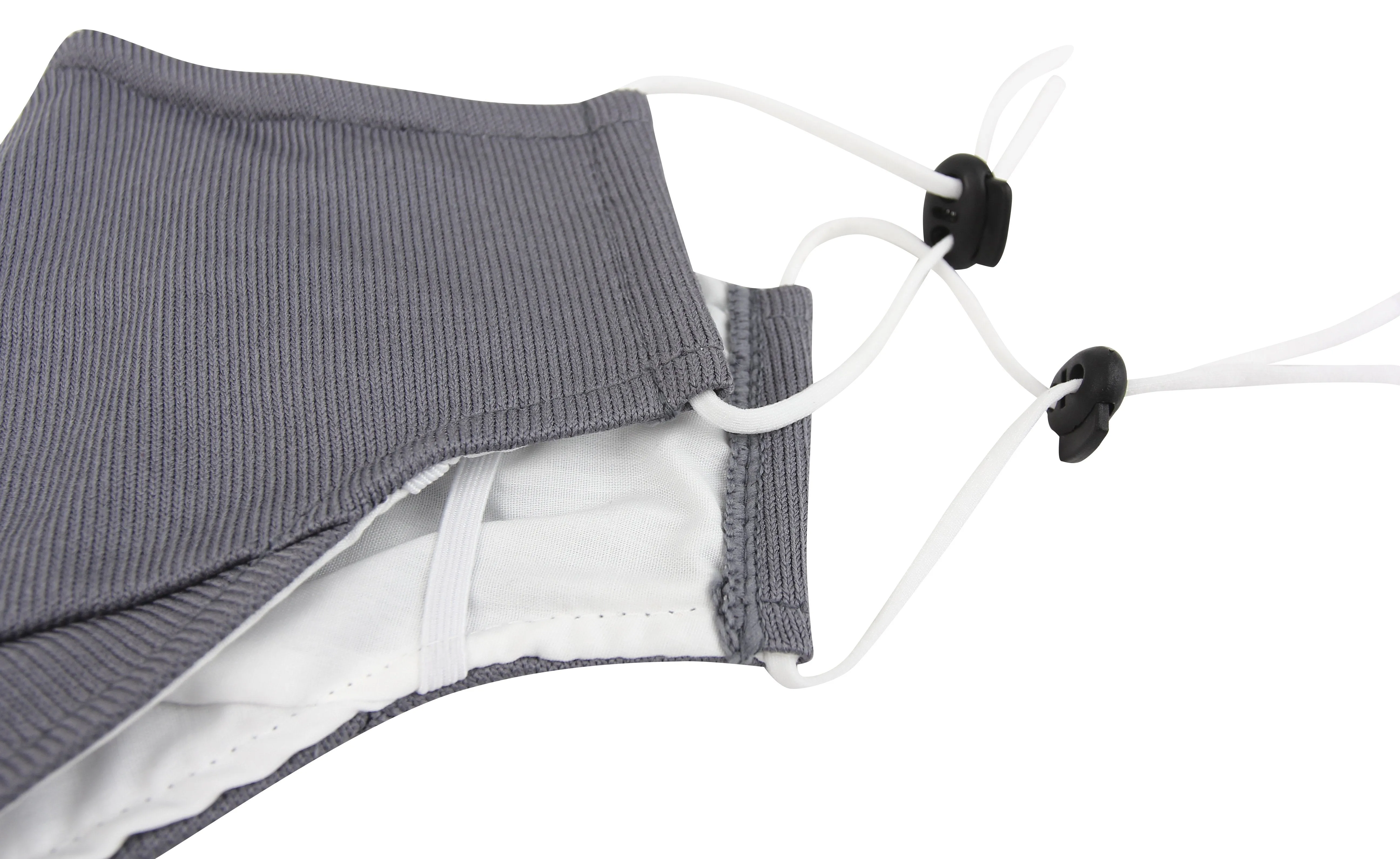 3 Ply Reusable Face Mask, Grey, Large, 1 Piece