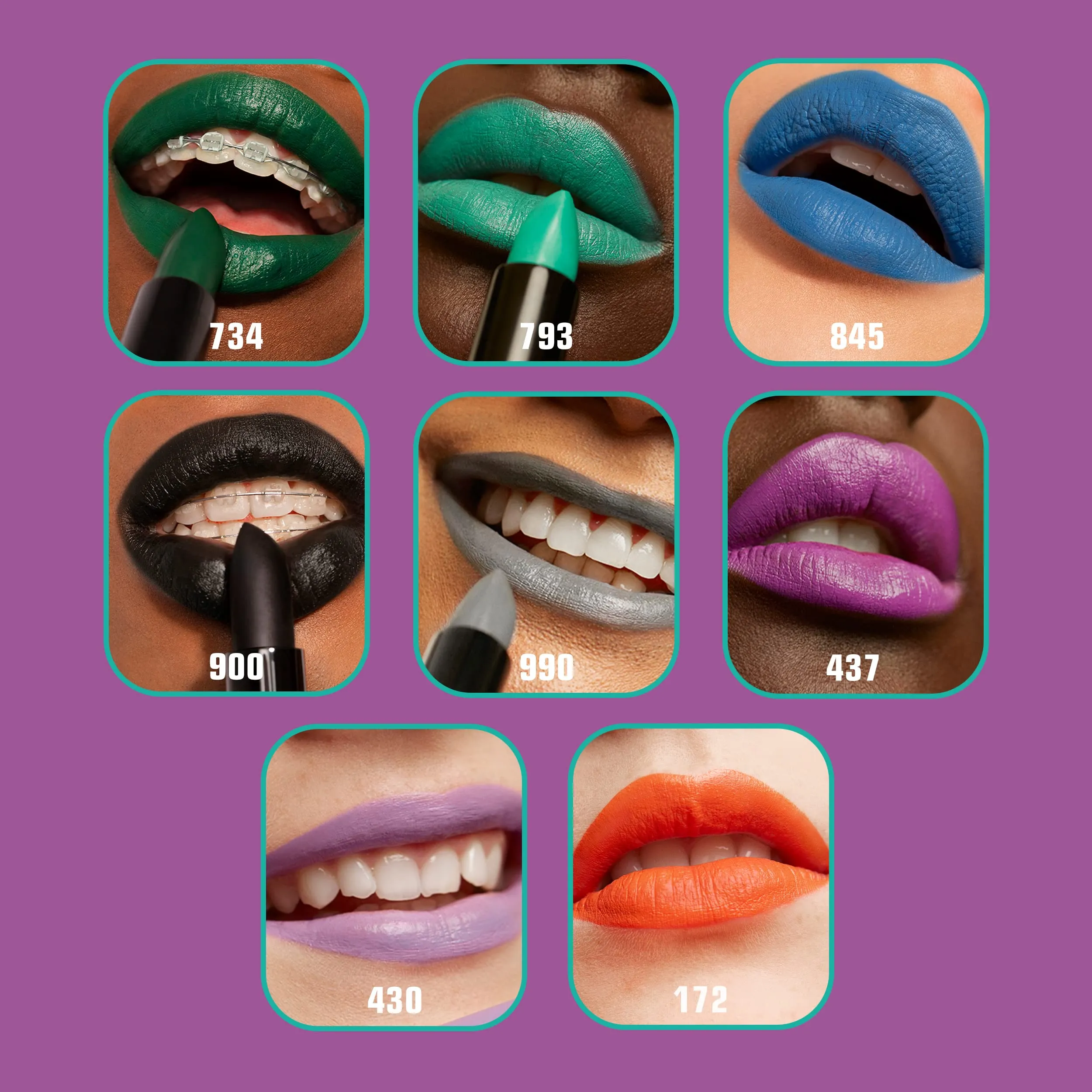 3INA MAKEUP - Vegan - Cruelty Free - The Lipstick 845 - Blue Lipstick - 5h Lasting Lipstick - Highly Pigmented - Matte - Vanilla Scented - Lipstick with Magnetic Cap