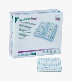 3M 90601 Tegaderm Foam Dressing (nonadhesive) - 4" x 4", Box of 10 dressings