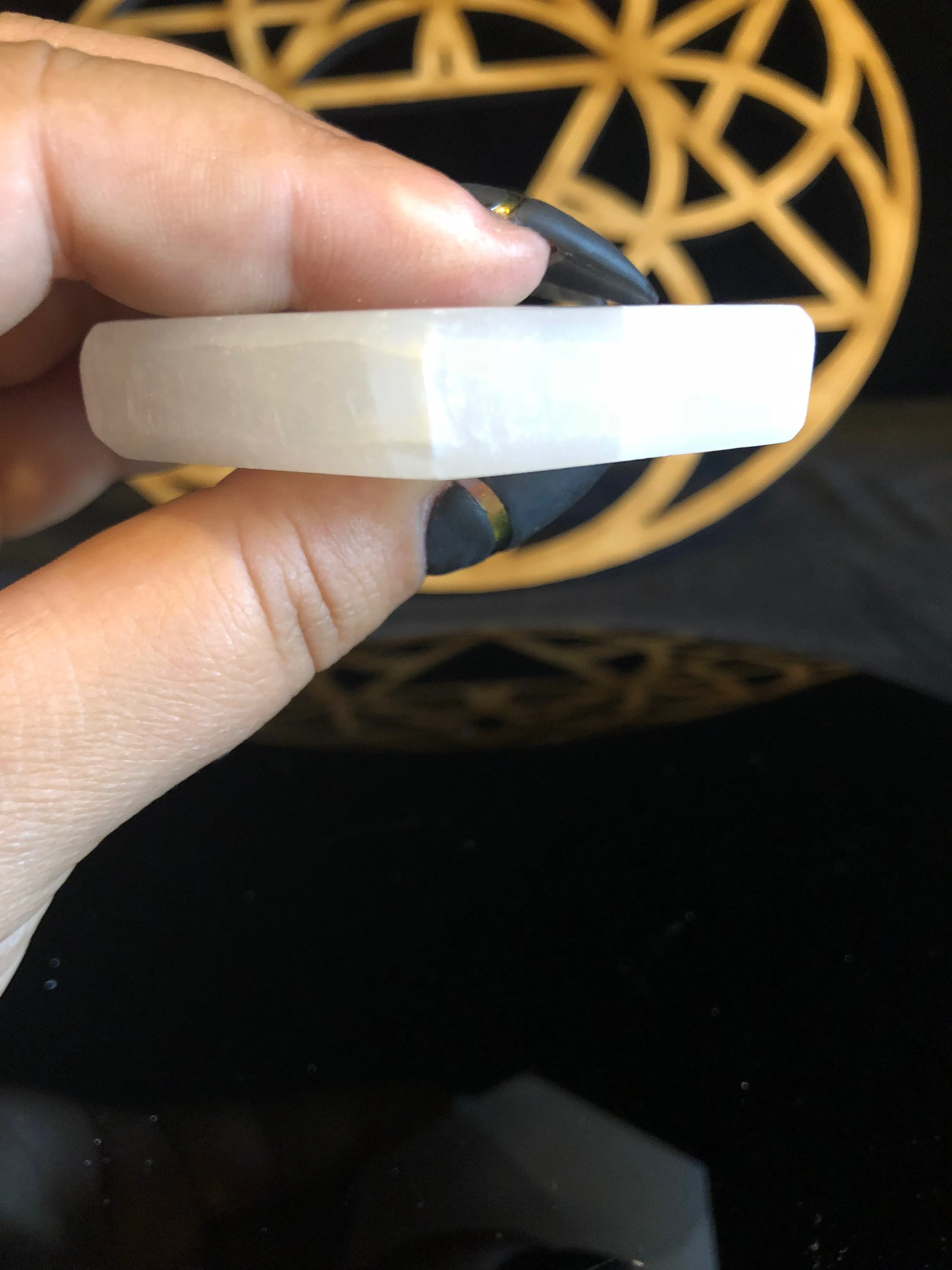 3" Selenite Hexagonal Cleansing Plate