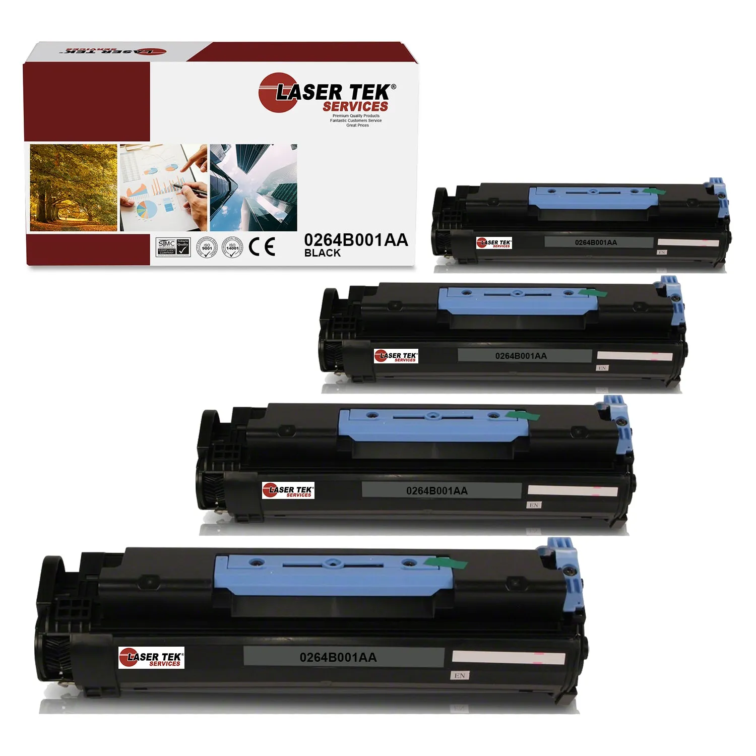4 Pack Canon 106 0264B001AA Black High Yield Compatible Toner Cartridge | Laser Tek Services