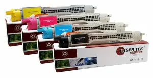 4 Pack Compatible Xerox Phaser 6350 Toner Cartridge Replacements for the Xerox 106R01147, 106R01144, 106R01145, 106R01146 (Black, Cyan, Magenta, Yellow)