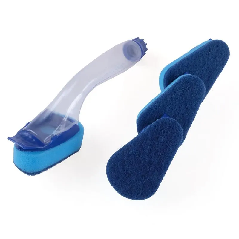 4 Pack Dish Sponge & Scourer With Soap Dispensing Handle Refill Pack