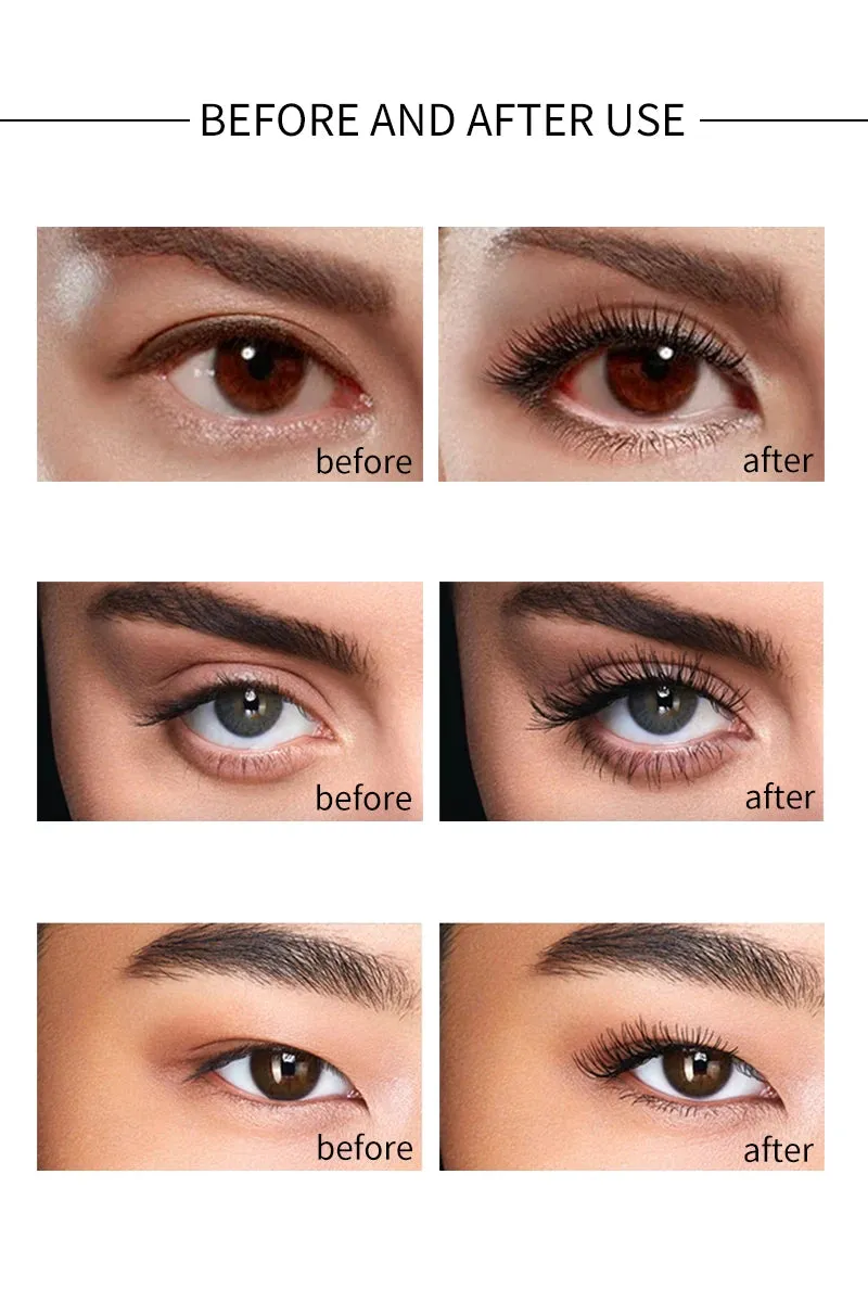 4D Curling Lengthens Black Thick Big Eye Bright Mascara