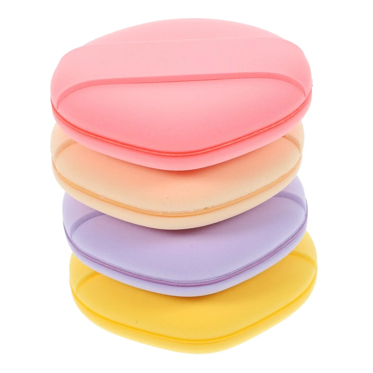 4pcs Round Makeup Sponges for Face Dual-sided Blending Foam Sponges for Cream Powder Travel-friendly Skin-safe Design for Home Salon Use