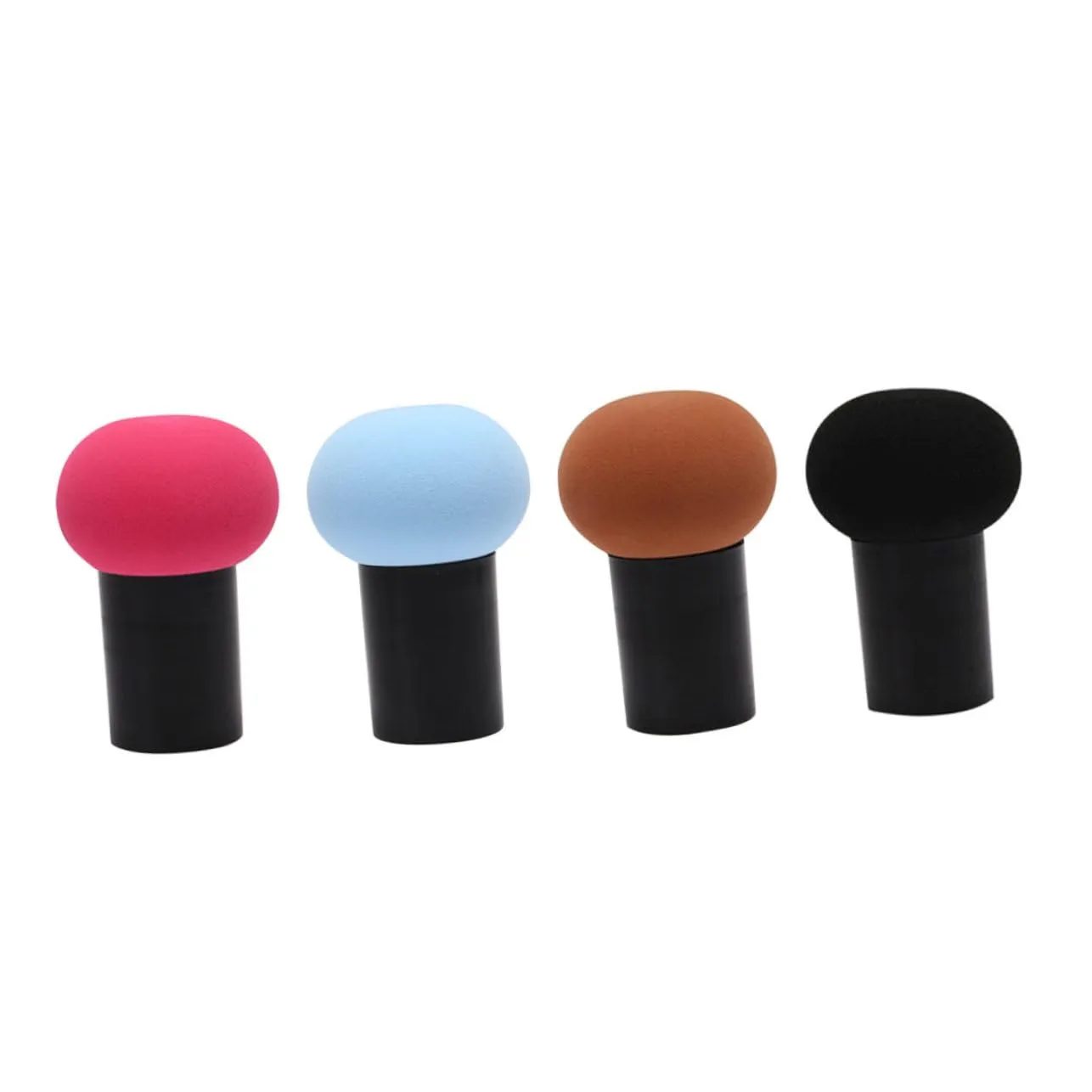 4pcs Women Makeup Puff Beauty Cream Mushroom Head Powder Buffing Stippling Loose Powder Puff Random Color