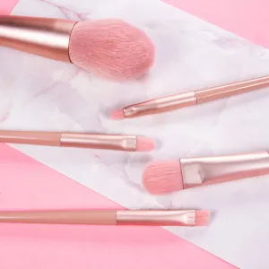 5 Piece Pinky Makeup Brush Set
