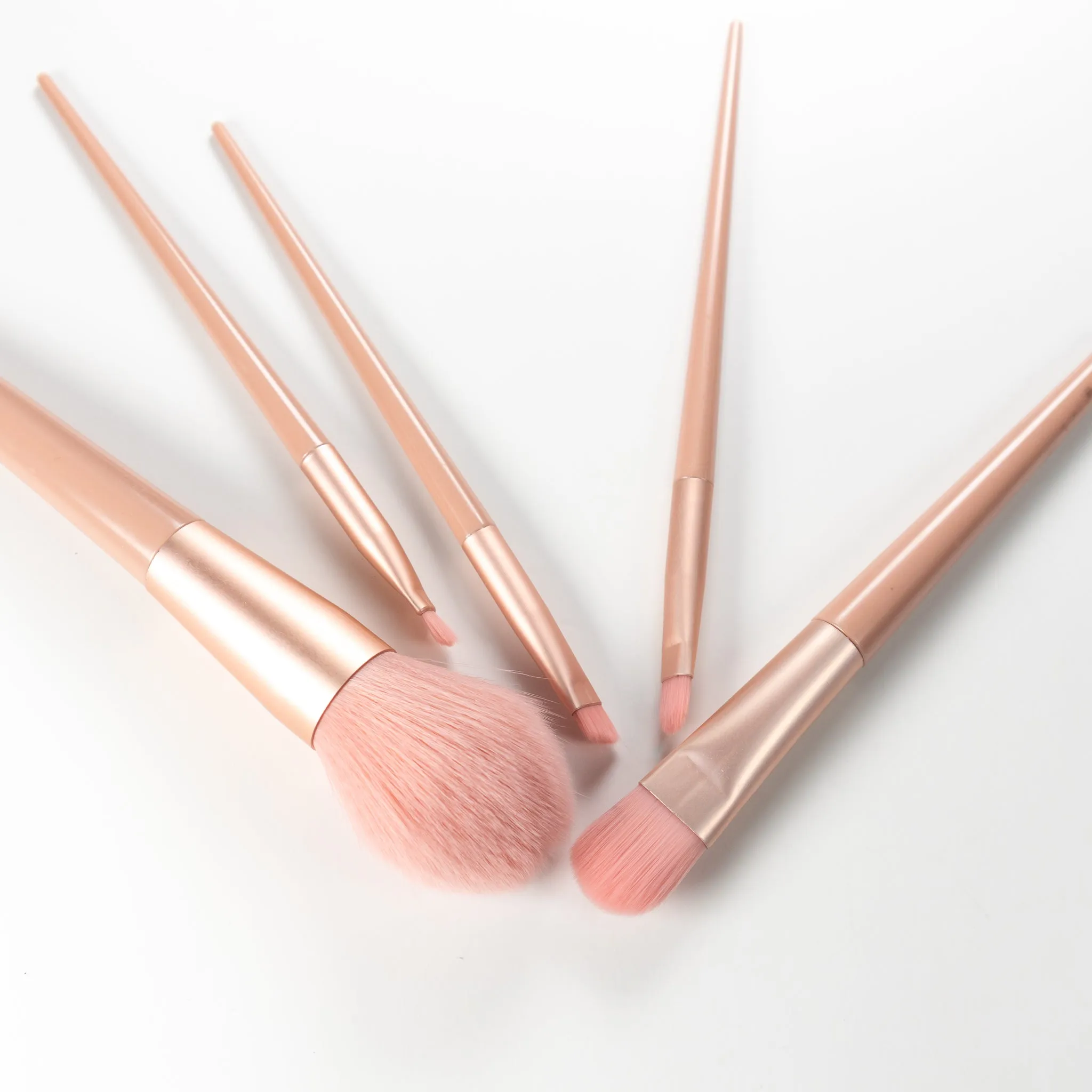 5 Piece Pinky Makeup Brush Set