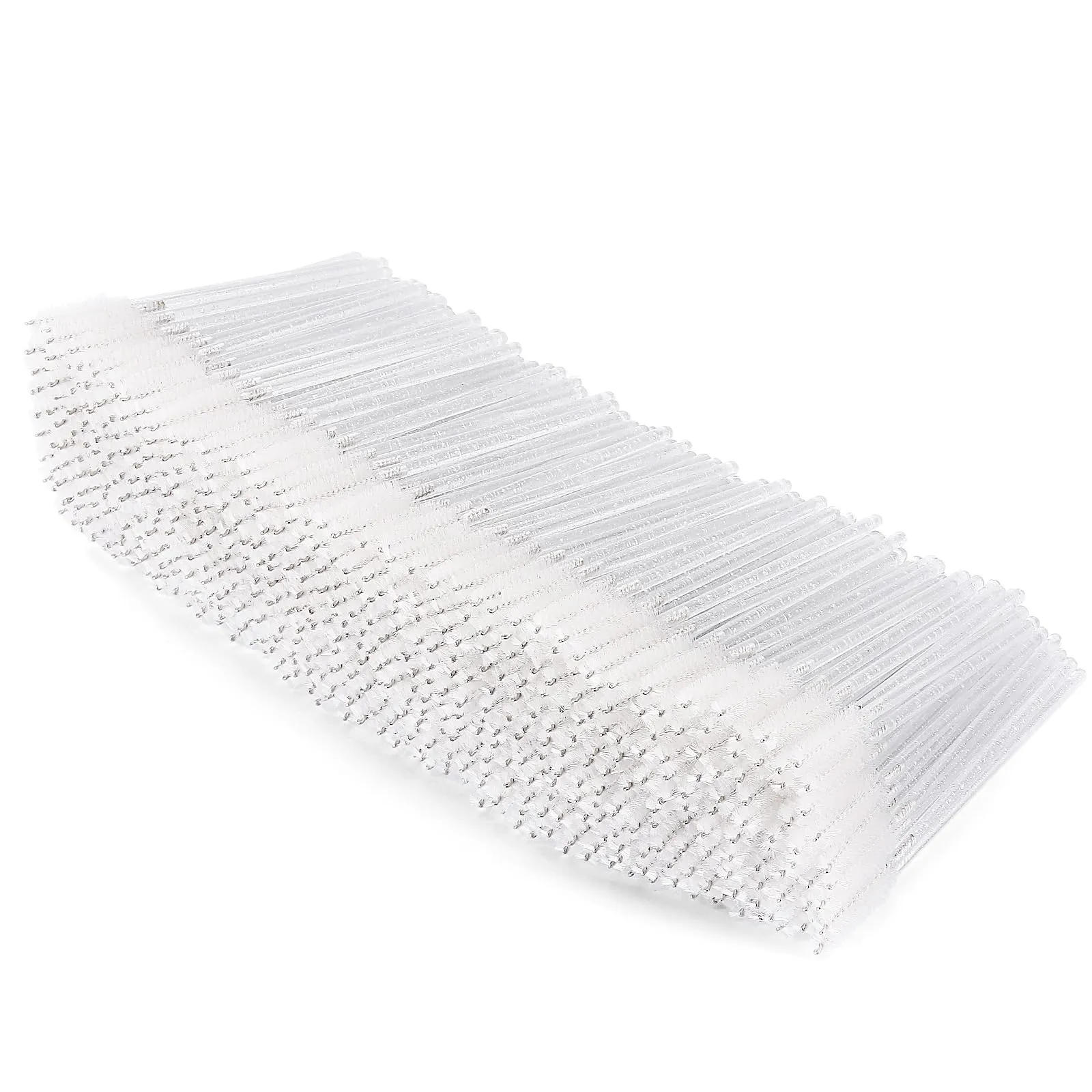 500 Pcs Disposable Mascara Wands, Crystal Spoolies Brush for Eyelash Extensions, Spooly Eyelash Eyebrow Brushes Lash Wand Applicator Makeup Kits