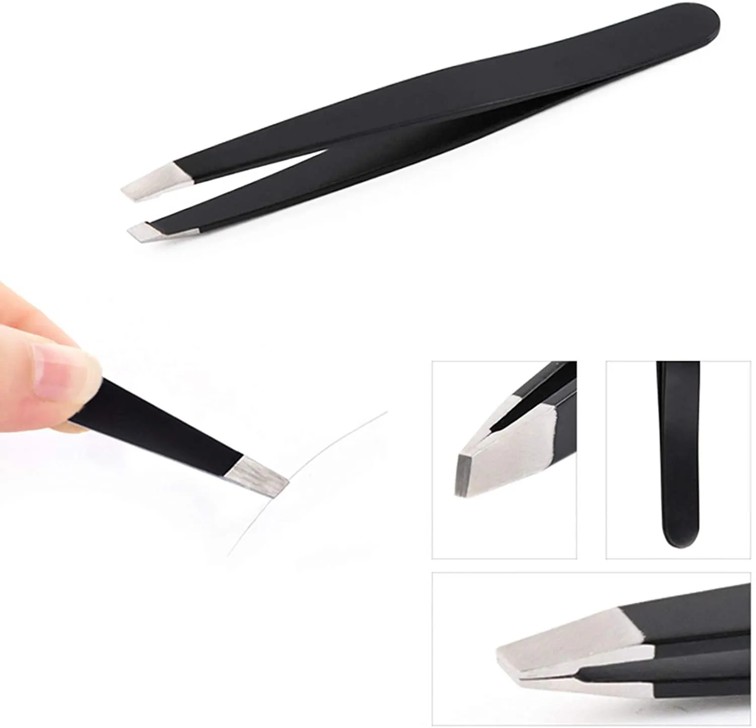5in1 Eyebrow Tweezers Scissors and Razors Set,Grooming Kit for Women and Men