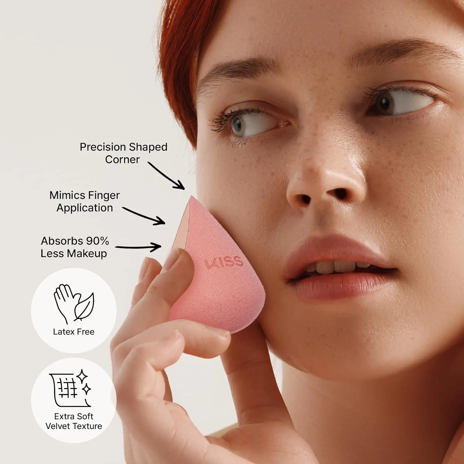 6 Pcs Makeup Sponge Set with 2 Vented Storage Cases   2 Fingerblend Sponges   4 Velvet Cloud Puffs, Latex-Free Blender Sponge for Liquid, Cream & Powder Foundation, Soft & Lightweight