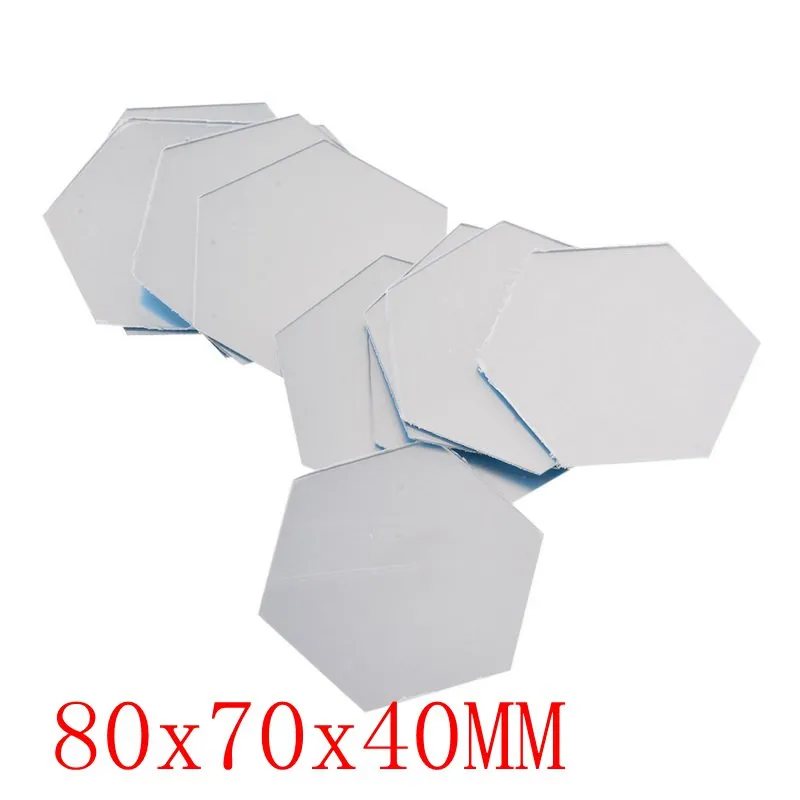 6/12 Pcs 3D Hexagon Acrylic Mirror Wall Stickers