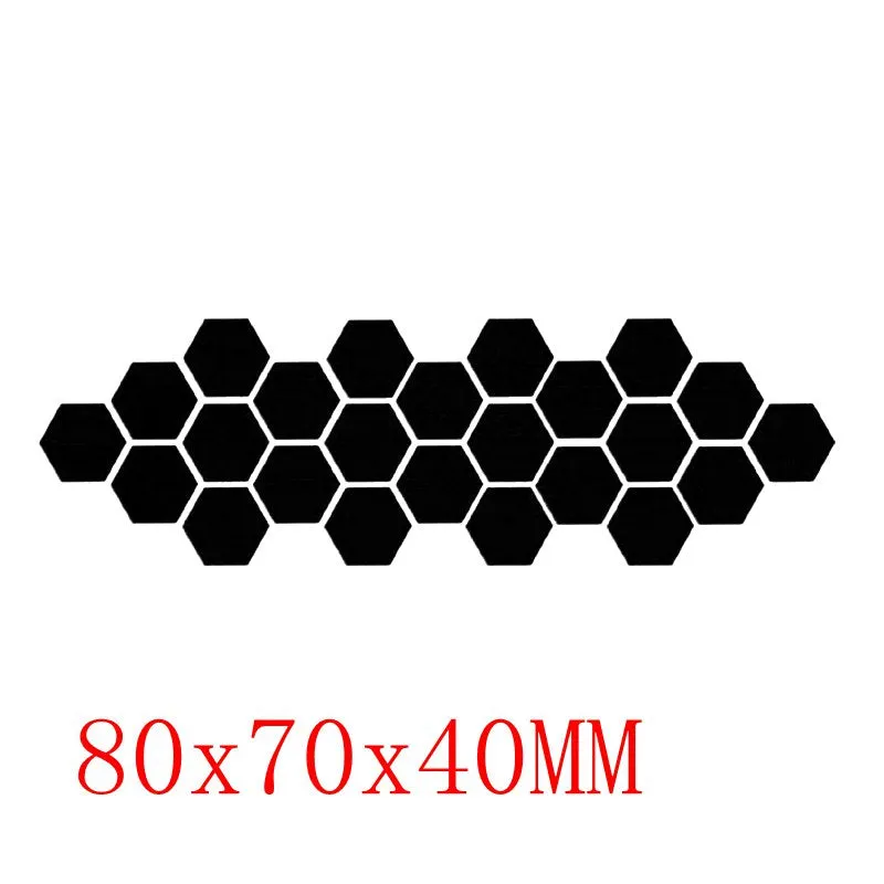 6/12 Pcs 3D Hexagon Acrylic Mirror Wall Stickers