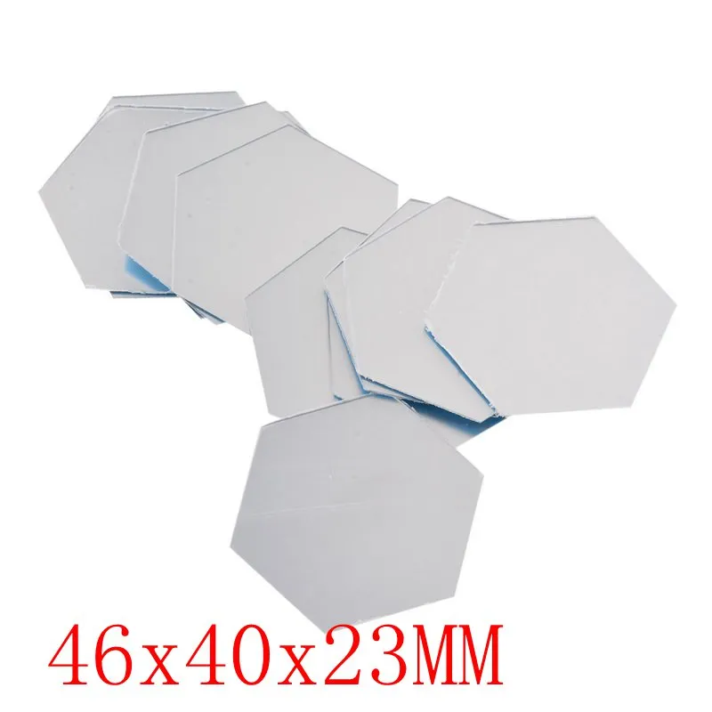 6/12 Pcs 3D Hexagon Acrylic Mirror Wall Stickers