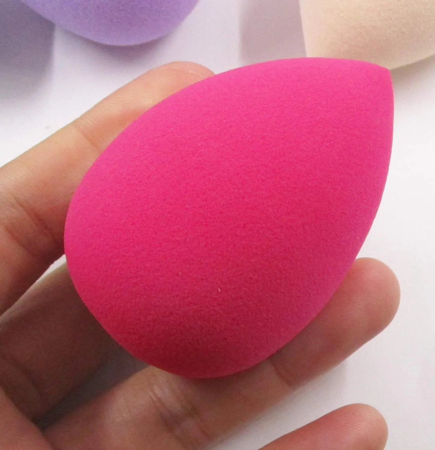 6pc Makeup Sponge Set Non Latex Waterdrop Beauty Foundation Blending Face Sponges Powder Blush Liquid Cream Cosmetic Puff Flawless Facial Make Up Tools (6PC, Waterdrop)