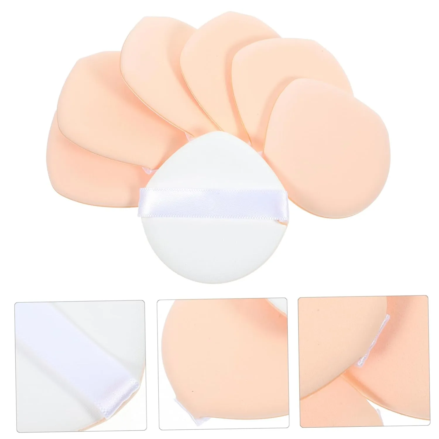 7pcs Dual-sided Makeup Sponges for Foundation and Setting Versatile Applicators for Women for Wet Dry Use Soft Texture for Seamless Blending