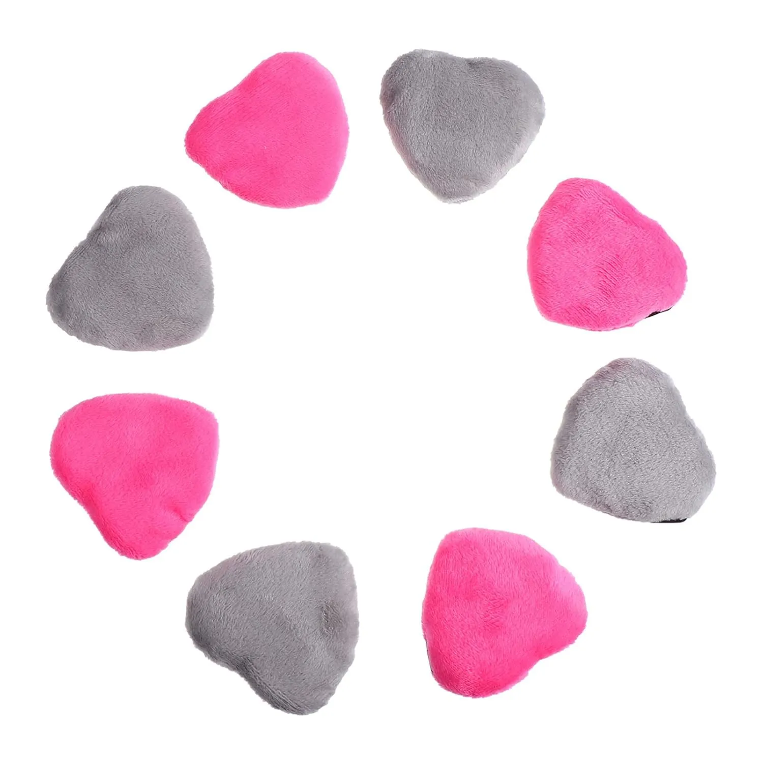 8Pcs Heart Shape Makeup Puff Fluffy Loose Powder Applicators for Foundation Blusher and Highlighter Easy to Handle and Store for Smooth Makeup Application
