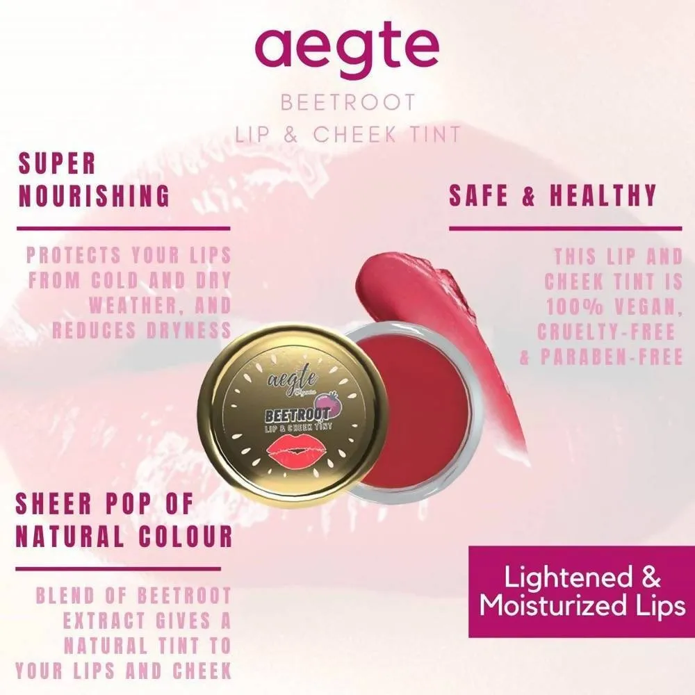 Aegte Organics Beetroot Lip and Cheek Tint Balm (Rosy Pink)